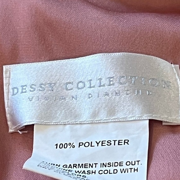 DESSY‎ COLLECTION ONE-SHOULDER TRUMPET GOWN IN DESERT ROSE NWOT WOMEN'S 16R - Picture 15 of 16